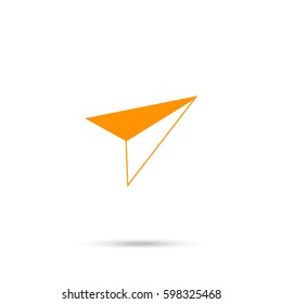 Arrow navigator icon. Orange icon