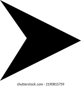 Arrow navigator Icon in trendy flat style isolated on grey background..eps
