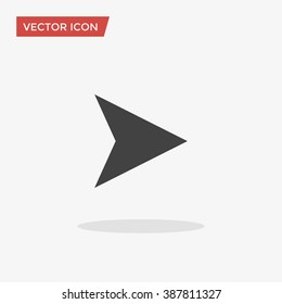 Arrow navigator Icon in trendy flat style isolated on grey background. Vector illustration, EPS10.