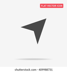 Arrow navigator icon. Vector concept illustration for design.