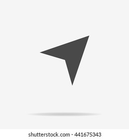 Arrow navigator icon. Vector concept illustration for design.