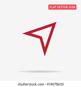 Arrow navigator icon. Vector concept illustration for design.