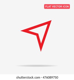 Arrow navigator icon. Vector concept illustration for design.