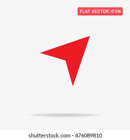 Arrow navigator icon. Vector concept illustration for design.