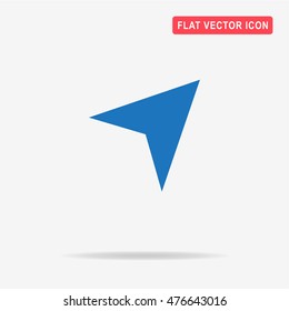 Arrow navigator icon. Vector concept illustration for design.