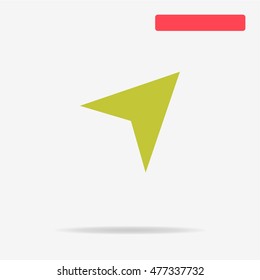 Arrow navigator icon. Vector concept illustration for design.
