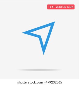 Arrow navigator icon. Vector concept illustration for design.