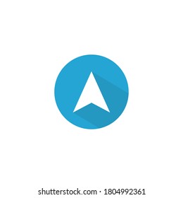 Arrow Navigator Icon Vector in Trendy Flat Style. Navigation Symbol Illustration