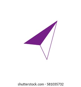 Arrow navigator icon. Violet icon