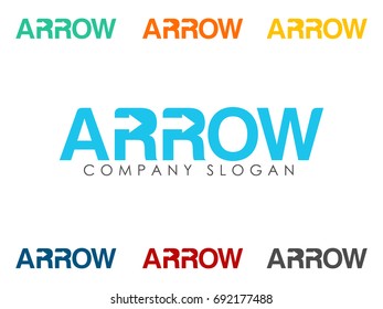 Arrow negative space icon