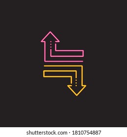 Bogenneonfarben-Vektorgrafik-Design-Vorlage