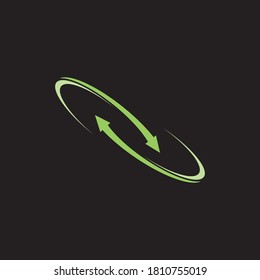 Plantilla de diseño de ilustración vectorial de brillo de neón de flecha
