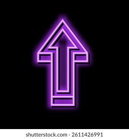 up arrow neon light sign vector. up arrow illustration