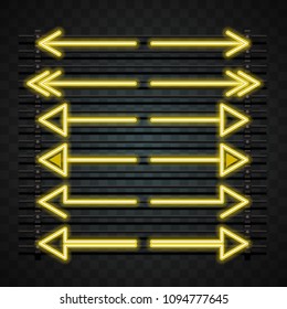 Arrow neon sign