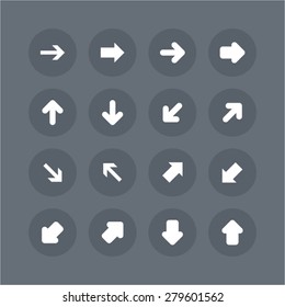 Arrow, Next, Button, Previous, Back, Up, Down, Push, Vector Illustration