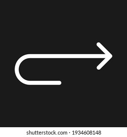 Flecha, siguiente, imagen vectorial de icono hacia delante. También se puede usar para flechas y signos. Idóneo para aplicaciones web, aplicaciones móviles y medios impresos.