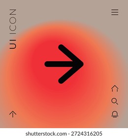Icono de flecha siguiente. Elemento para su diseño