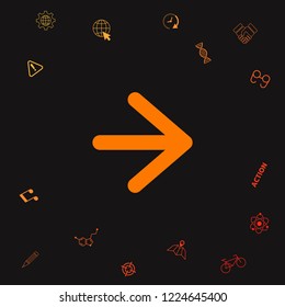 Arrow next icon. Graphic elements for your design