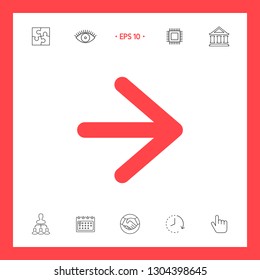 Arrow next icon. Graphic elements for your design