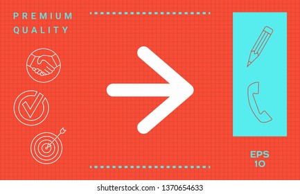 Arrow next icon. Graphic elements for your design