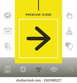 Arrow next icon. Graphic elements for your design
