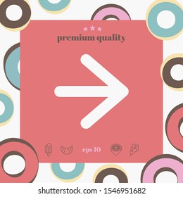 Arrow next icon. Graphic elements for your design