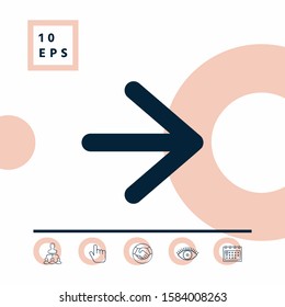 Arrow next icon. Graphic elements for your design
