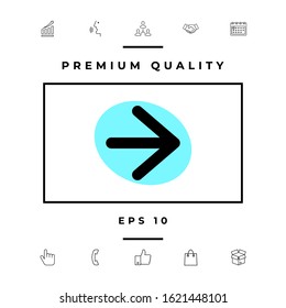 Arrow next icon. Graphic elements for your design