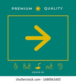 Icono de flecha siguiente. Elementos gráficos para el diseño