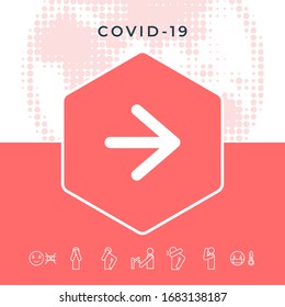 Arrow next icon. Graphic elements for your design