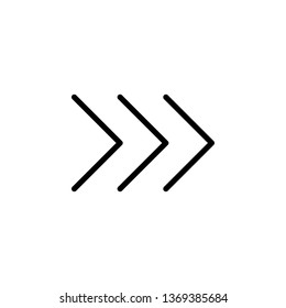 arrow, next icon. Simple thin line, outline vector of Arrows icons for UI and UX, website or mobile application