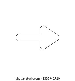 arrow next right outline icon. Signs and symbols can be used for web, logo, mobile app, UI, UX