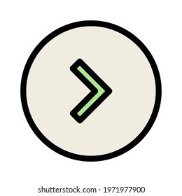 Arrow, next, round icon vector image. Can also be used for customer support. Suitable for use on web apps, mobile apps and print media.
