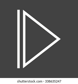 Arrow, next, sign icon vector image. Can also be used for arrows. Suitable for mobile apps, web apps and print media.