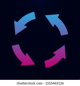 Arrow nolan icon. Simple glyph, flat vector of arrows icons for ui and ux, website or mobile application