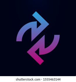 Arrow nolan icon. Simple glyph, flat vector of arrows icons for ui and ux, website or mobile application