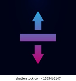 Arrow nolan icon. Simple glyph, flat vector of arrows icons for ui and ux, website or mobile application