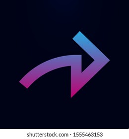 Arrow nolan icon. Simple glyph, flat vector of arrows icons for ui and ux, website or mobile application