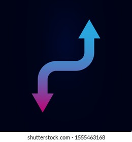 Arrow nolan icon. Simple glyph, flat vector of arrows icons for ui and ux, website or mobile application