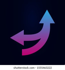 Arrow nolan icon. Simple glyph, flat vector of arrows icons for ui and ux, website or mobile application
