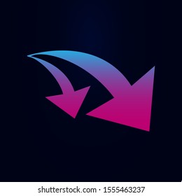 Arrow nolan icon. Simple glyph, flat vector of arrows icons for ui and ux, website or mobile application