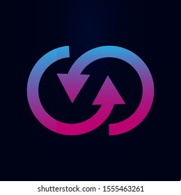 Arrow nolan icon. Simple glyph, flat vector of arrows icons for ui and ux, website or mobile application