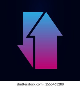 Arrow nolan icon. Simple glyph, flat vector of arrows icons for ui and ux, website or mobile application