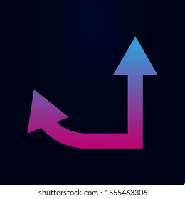 Arrow nolan icon. Simple glyph, flat vector of arrows icons for ui and ux, website or mobile application