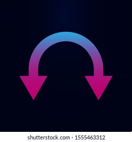 Arrow nolan icon. Simple glyph, flat vector of arrows icons for ui and ux, website or mobile application
