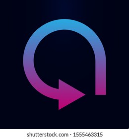Arrow nolan icon. Simple glyph, flat vector of arrows icons for ui and ux, website or mobile application