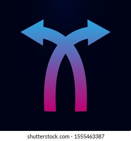 Arrow nolan icon. Simple glyph, flat vector of arrows icons for ui and ux, website or mobile application