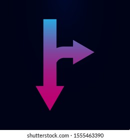 Arrow nolan icon. Simple glyph, flat vector of arrows icons for ui and ux, website or mobile application