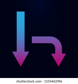 Arrow nolan icon. Simple glyph, flat vector of arrows icons for ui and ux, website or mobile application
