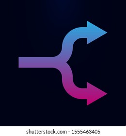Arrow nolan icon. Simple glyph, flat vector of arrows icons for ui and ux, website or mobile application